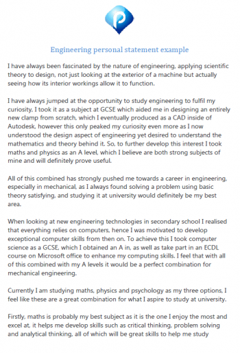 chemical engineer graduate personal statement