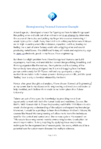 bioengineering personal statement bachelor