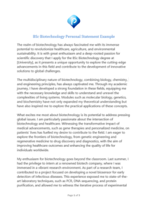 bioinformatics masters personal statement