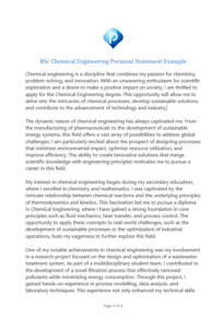 chemistry personal statement sample