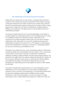 maths with economics personal statement