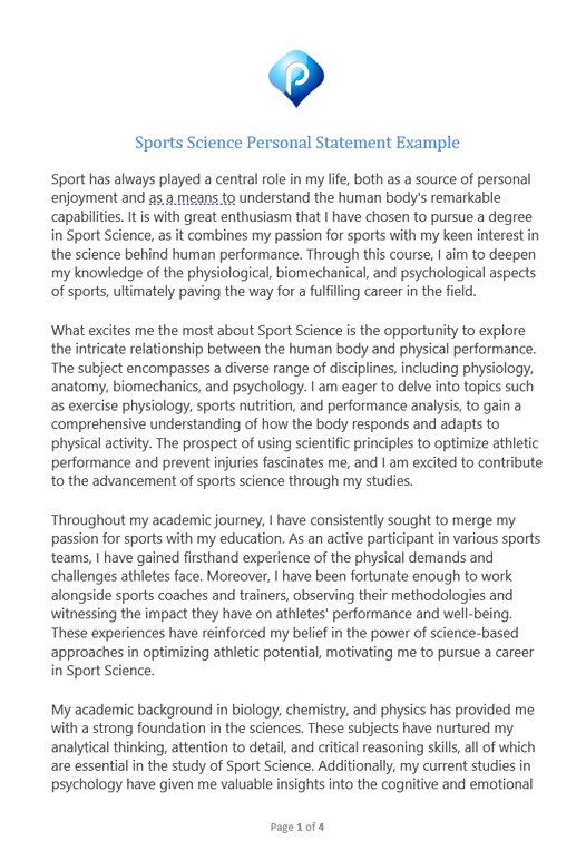sports science ucas personal statement